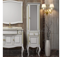 Шкаф-пенал Opadiris Лаура 45 R белый золотая патина