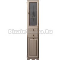 Шкаф-пенал Opadiris Тибет 40 R слоновая кость, с бельевой корзиной