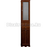 Шкаф-пенал Opadiris Тибет 40 R нагал, матовое стекло, с бельевой корзиной