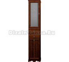 Шкаф-пенал Opadiris Тибет 40 L нагал, матовое стекло, с бельевой корзиной