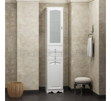 Шкаф-пенал Opadiris Риспекто 40 L белый матовый, с бельевой корзиной