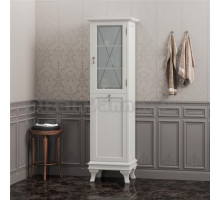 Шкаф-пенал Opadiris Борджи R слоновая кость, с бельевой корзиной