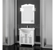 Мебель для ванной Opadiris Тибет 70 с декоративной решеткой, белая матовая