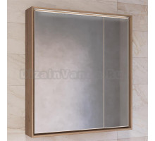 Зеркало-шкаф Raval Frame 75 дуб трюфель, с подсветкой