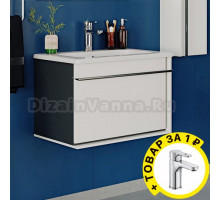 Тумба с раковиной Roca Aneto 60 белая, черная + смеситель