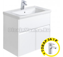 Тумба с раковиной Roca UP 60 белая + смеситель