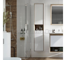 Шкаф-пенал STWORKI Ольтен 150 белый, дуб сонома