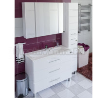 Мебель для ванной СанТа Омега 100 напольная белая без доводчиков