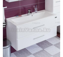 Тумба с раковиной СанТа Омега 100 подвесная белая