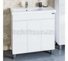 Тумба с раковиной СанТа Марс 80 напольная, с дверками