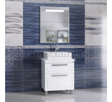 Тумба с раковиной СанТа Нептун 70 напольная, со столешницей