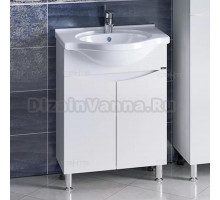 Тумба с раковиной СанТа Сатурн 60 напольная, 2 двери