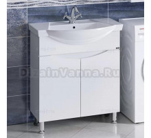 Тумба с раковиной СанТа Сатурн 75 напольная, 2 двери
