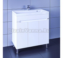 Тумба с раковиной СанТа Лондон 80 напольная, 3 двери