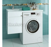 Тумба с раковиной СанТа Марс 38 подвесная, для стиральной машины