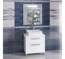 Тумба с раковиной СанТа Нептун 80 напольная, со столешницей