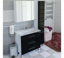 Мебель для ванной СанТа Омега Люкс 100 напольная черная