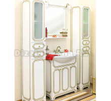 Мебель для ванной Sanflor Каир 75 белая, золотая патина