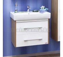 Тумба с раковиной Sanflor Ларго 2 70 вяз швейцарский, белая