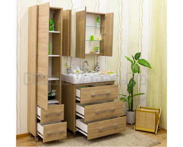 Мебель для ванной Sanflor Ларго 80 вяз швейцарский: Купить в интернет-магазине Дизайн Ванна в Москве