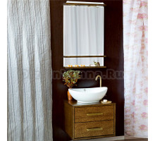 Мебель для ванной Sanflor Румба 60 2 ящика, венге, патина золото