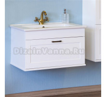 Тумба с раковиной Sanflor Ванесса 75 подвесная, белая