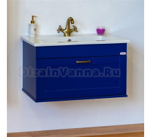 Тумба с раковиной Sanflor Ванесса 75 подвесная, индиго