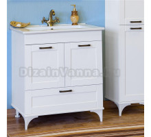 Тумба с раковиной Sanflor Ванесса 75 напольная, белая