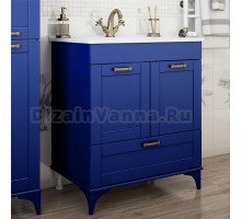 Тумба с раковиной Sanflor Ванесса 75 напольная, индиго