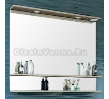 Зеркало Sanflor Бруно 105, белое, орегон с подсветкой