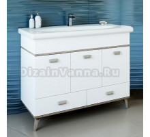 Тумба с раковиной Sanflor Бруно 105 белый, орегон, напольная