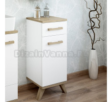 Тумба Sanflor Ингрид 30 швейцарский вяз, белая