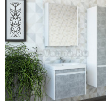 Мебель для ванной Sanflor Калипсо 60 белая, ателье светлый