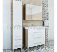 Мебель для ванной Sanflor Ларго 100 швейцарский вяз, белая
