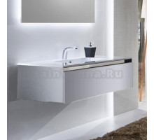 Тумба с раковиной Sanvit Кубэ-1 120 белый глянец