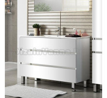 Тумба с раковиной Sanvit Кубэ-3 120 белый глянец