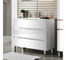 Тумба с раковиной Sanvit Кубэ-3 70 белый глянец