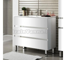 Тумба с раковиной Sanvit Кубэ-3 60 белый глянец