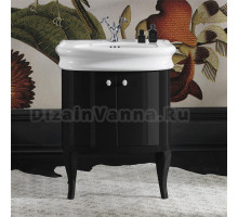 Тумба с раковиной Simas Lante LAM70 черный глянцевый