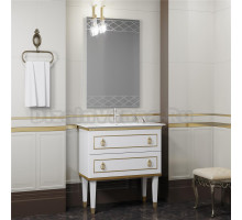 Мебель для ванной Smile Порто 80 белая, золото