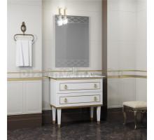 Мебель для ванной Smile Порто 100 белая, золото