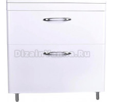 Тумба с раковиной Style Line Каре 80 напольная, Люкс Plus, белая