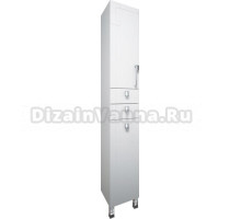 Шкаф-пенал Triton Диана 30 L, 2 двери, 2 ящика, с бельевой корзиной, белый