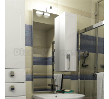 Зеркало-шкаф Triton Диана 60 R с подсветкой, удлиненный, белый