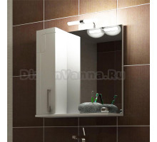 Зеркало-шкаф Triton Диана 80 L, с подсветкой, белый
