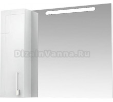Зеркало-шкаф Triton Диана 100 L с подсветкой, белый