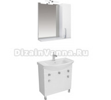 Мебель для ванной Triton Диана 80, 3 двери, 2 ящика, белая
