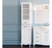 Шкаф-пенал ValenHouse Эллина 40 L белый, фурнитура хром