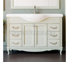 Тумба для комплекта ValenHouse Эллина 120 слоновая кость, фурнитура хром