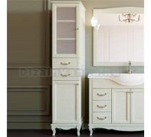 Шкаф-пенал ValenHouse Эллина 40 L слоновая кость, фурнитура хром